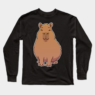 Cute Happy Capybara Long Sleeve T-Shirt